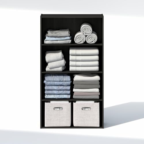Furinno Reed Closet Organizers and Storage, 4-Tier Closet Organizer, Open Shelf - Image 4
