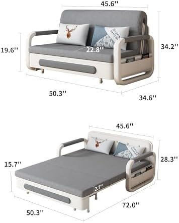 50.3" Convertible Folding Sleeper Sofa - Image 2