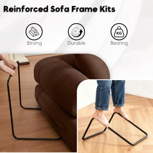 78" Convertible Floor Sofa Bed, Boneless Couches - Image 3