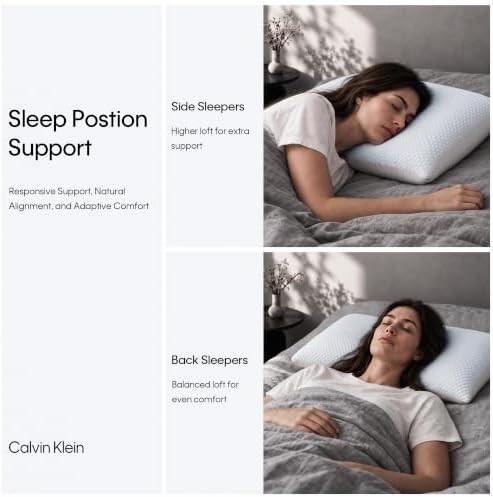 Calvin Klein Cooling Pillows, Reversible Down Alternative Bed Pillows - Image 3