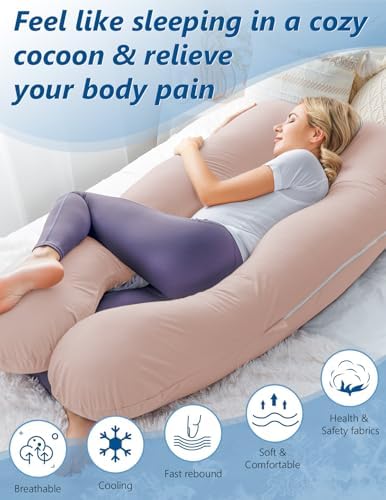 Cooling Pregnancy Pillows for Sleeping, Maternity Body Pillow for Pregnant Woman - Image 3