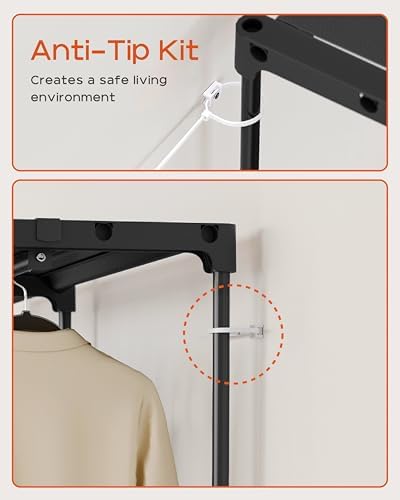 CASAMAYA Clothes Rack, Portable Closet, 54.3 Inch Large Capacity Wardrobe Closet - Image 7