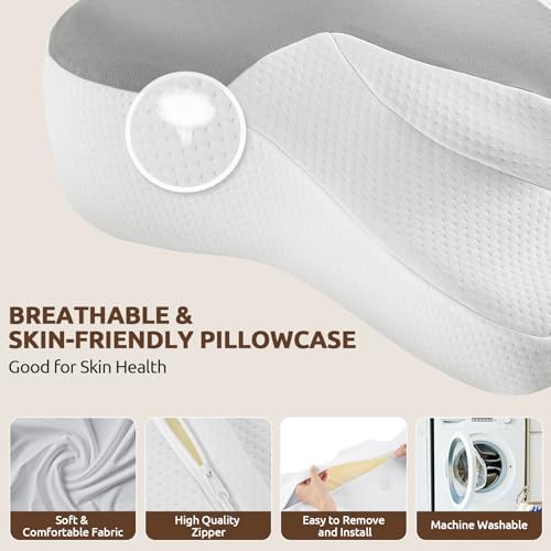 DONAMA Cervical Neck Pillow for Pain Relief, Odorless Contour Memory Foam - Image 6
