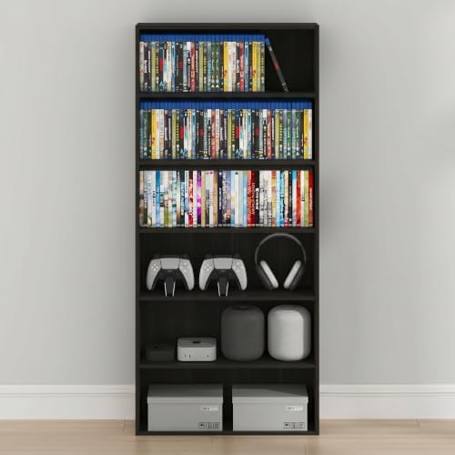 Furinno Basic DVD Shelf, 6-Tier Media Shelf, CD Rack - Image 6