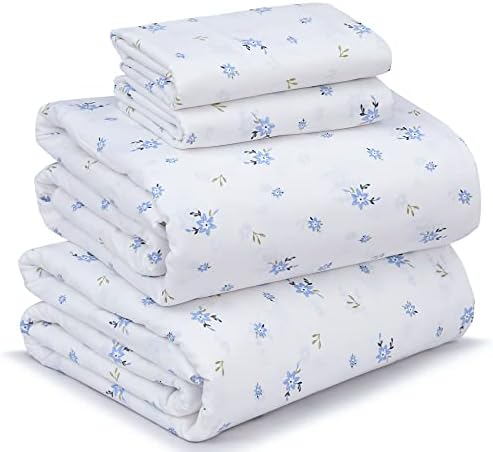 RUVANTI 100% Cotton Percale King Sheets, King Size Sheets Set by Ruvanti