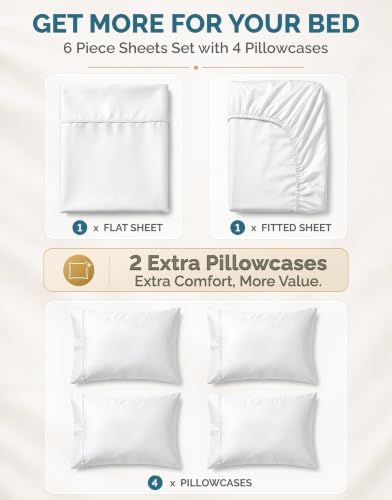 Casa Platino Cal King Sheets Set –100% Cotton Cal King Sheets - Image 3