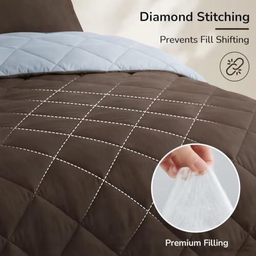 downluxe Twin Comforter Set Soft Reversible 2 Pieces - Image 5