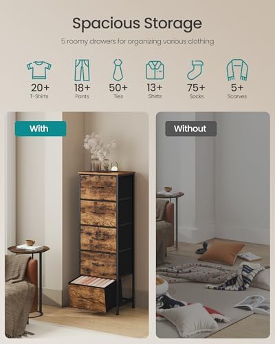 SONGMICS Dresser for Bedroom, Tall Dresser - Image 4