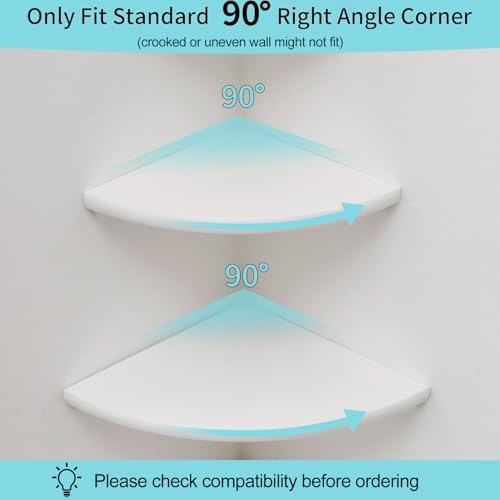Corner Shelves, Floating Corner Shelf, Round End - Image 5