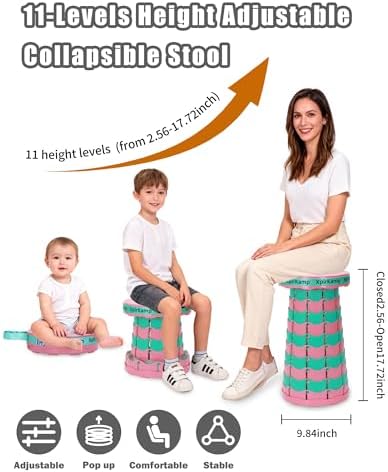 Folding Collapsible Stool Chair Portable Camp Seat - Image 2
