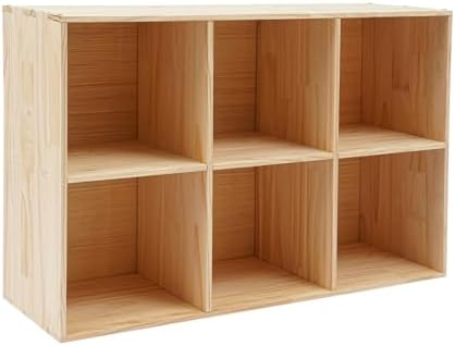 Cashewnuts 6 Cube Storage Organizer Solid Wood Storage Shelf Bookshelf by EncounterRomanceatCashewnuts