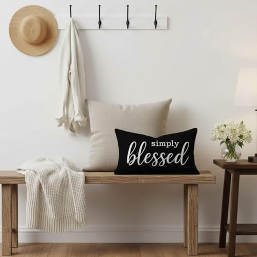 Throw Pillow Cover 12x20 Inch Simply Blessed - Image 6