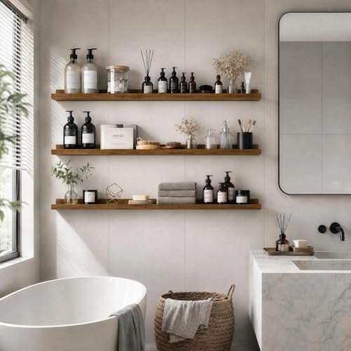 48inch Long Floating Shelves for Wall Decor, 3-Set Shelves - Image 2
