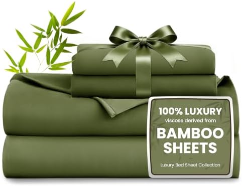 Love's cabin 100% Rayon Derived from Bamboo, King Size Sheet Set, 4 Pieces by Lovescabin