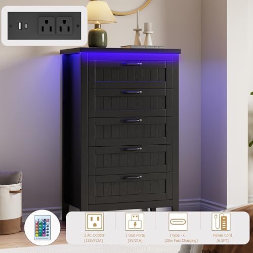 GarveeHome 5 Drawer Dresser - Image 3