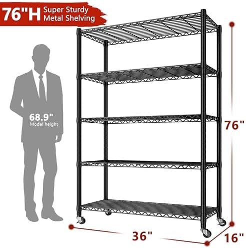 REIBII 5 Tier Storage Shelves - Image 3