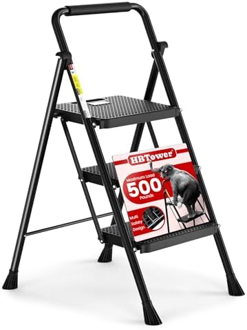 HBTower Step Ladder, Folding Step Stool by HBTower