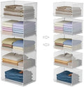 5-Tier Stackable Closet Organizers and Storage, Metal Wire Storage Shelves by Tiaoheka