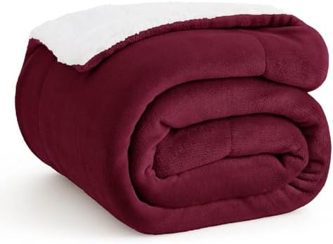 Bedsure GentleSoft Sherpa Fleece Throw Blanket by BEDSURE