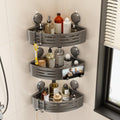 VOLPONE Shower Caddy Corner Suction Cup Shelf Corner No Drilling Bathroom by VOLPONE