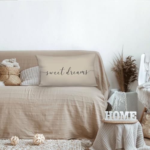 HONLUNG Sweet Dreams Throw Pillow Covers, Bed Decorative Pillows Covers - Image 3