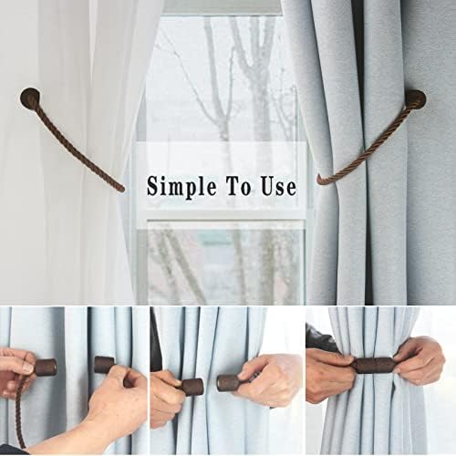 Magnetic Curtain Tiebacks Decorative Holdbacks Rope Tie Back Drapes Hangtty - Image 3