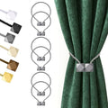 Hion Magnetic Curtain Tiebacks Grey 6pcs, Curtain Holdbacks Hooks Holders by Hion