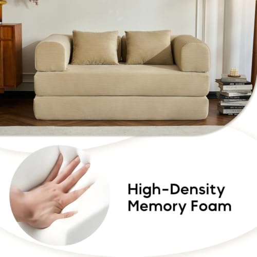 59" Convertible Floor Sofa Bed, Boneless Couches - Image 4