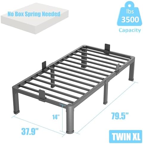 14 Inch Twin XL Metal Bed Frame - Image 3