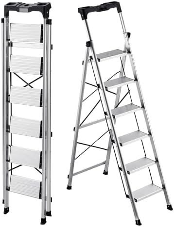 VEVOR 6 Step Ladder, Folding Step Stool by VEVOR