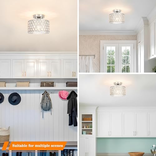 Lxybcce Chrome Crystal Ceiling Light Fixture - Image 4