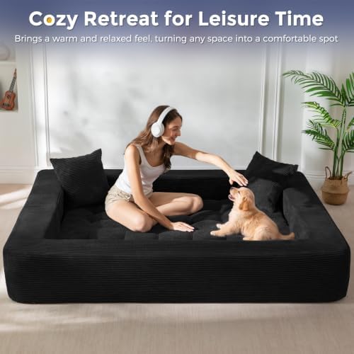 MAXYOYO 74.8" Folding Sofa Bed, Convertible Boneless Couch - Image 3