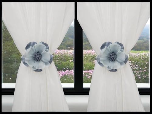 SUQ I OME Pearl Beaded Flower Magnetic Curtain Tieback - Image 4