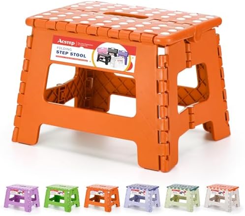 Folding Step Stool 9 Inch for Kids and Adults, 300 lbs by ACSTEP