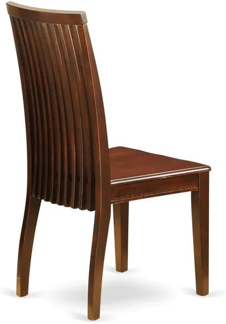 East West Furniture DMIP3-MAH-W 3 Piece Kitchen Table & Chairs Set Contains a Round Dining Room Table with Dropleaf and 2 Dining Chairs, 42x42 Inch, Mahogany