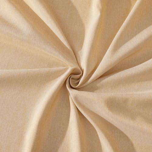 ROSE&RISY Heathered Beige Twin Sheet Set, Includes 1 Fitted Sheet, 1 Flat Sheet - Image 7