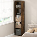 Furinno Cubicle Record Player Stand, 5-Cube Record Storage, Amber Pine by Furinno-FitsYourSpaceFitsYourBudget