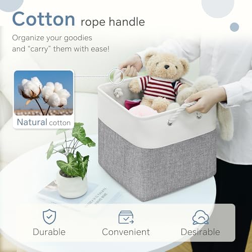 11 inch Cube Storage Bin with Handles 6 Pack - Image 4