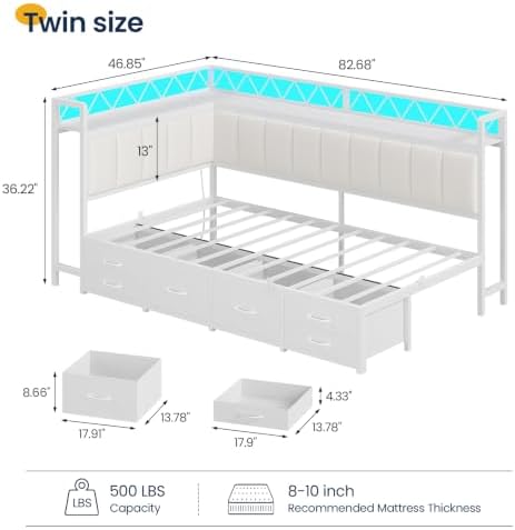 Brinlawb Twin Corner Bed Frame - Image 2