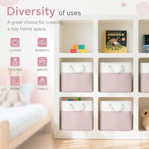 11 inch Cube Storage Bin with Handles 6 Pack - Image 6