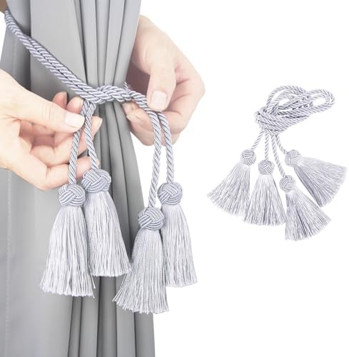 Elegant Tassel Curtain Tiebacks Rope Curtain Tie Backs by CurtainTiebacks