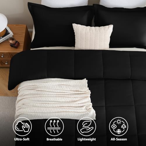 CozyLux Oversized King Comforter Set, 3-Piece Box-Stitched - Image 2