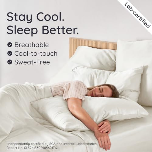 Bambaw 100% Viscose Derived from Bamboo Sheets Twin Size Set – 4-Piece Cooling - Image 3