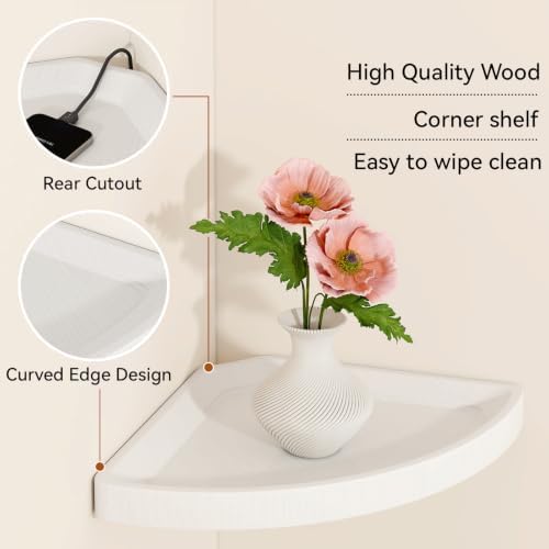 YMYNY Set of Corner Floating Shelves - Image 4