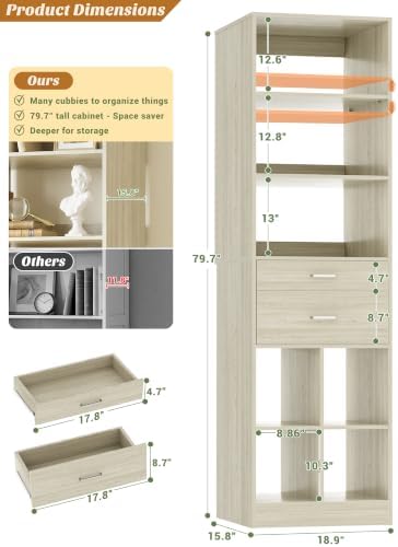 Besiost 18.9" Small Closet System - Image 3
