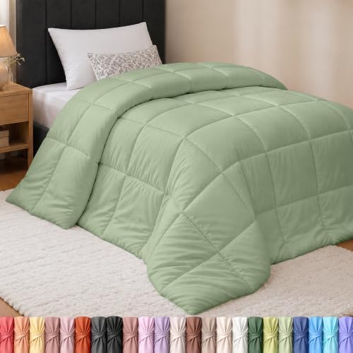 Utopia Bedding Twin Comforter, Duvet Insert, Sage Green, 64 x 88 Inches by UTOPIABEDDING
