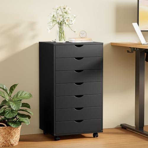 Sweetcrispy 7 Drawer Wooden Dresser, Storage Cabinets, Room Organization - Image 4