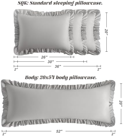 BEDSUM Body Ruffled Pillow Sham - Image 3