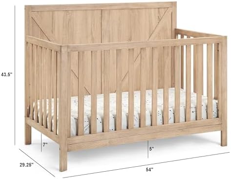 Suite Bebe Barnside 4-in-1 Convertible Baby Crib in Beached Oak - Image 2