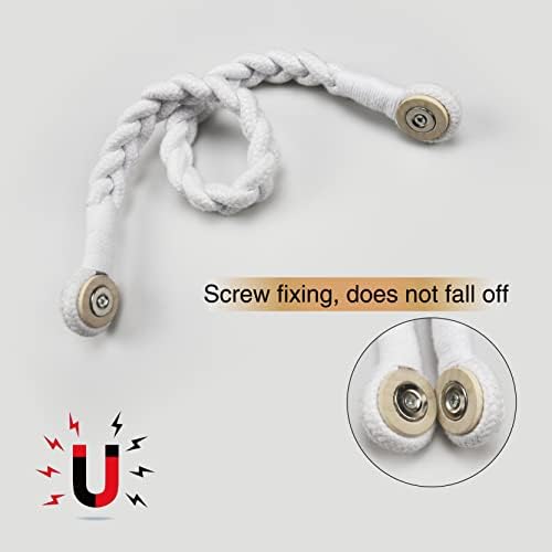 Magnetic Soft Curtain Tiebacks Rope Cotton Window Curtain Holdbacks Porlau - Image 2